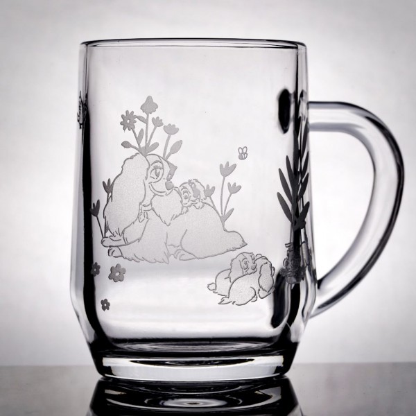 Lady and the Tramp glass Mug, Arribas Glass Collection